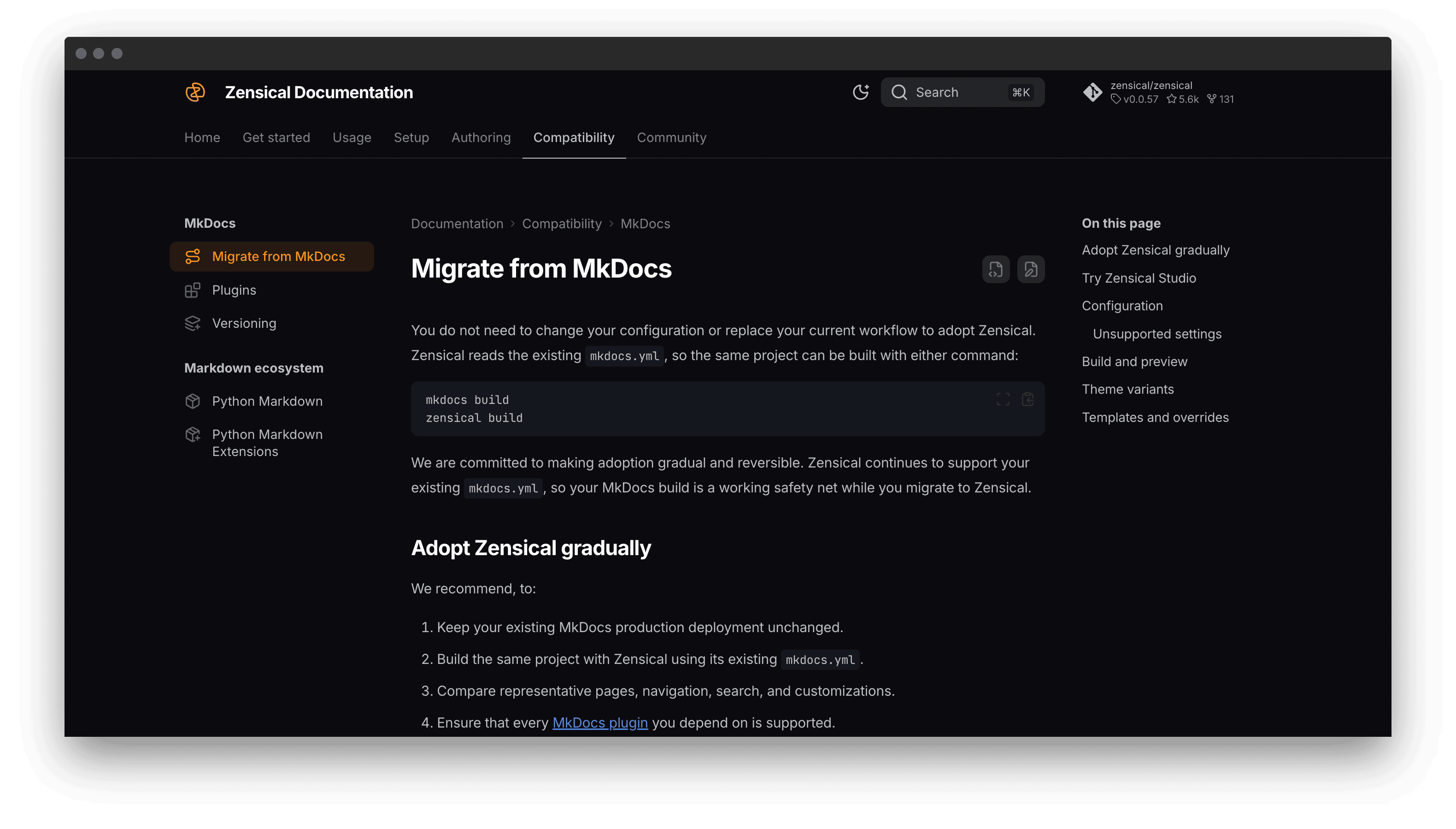Modern theme dark