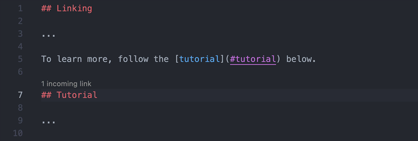 renaming a header changes links